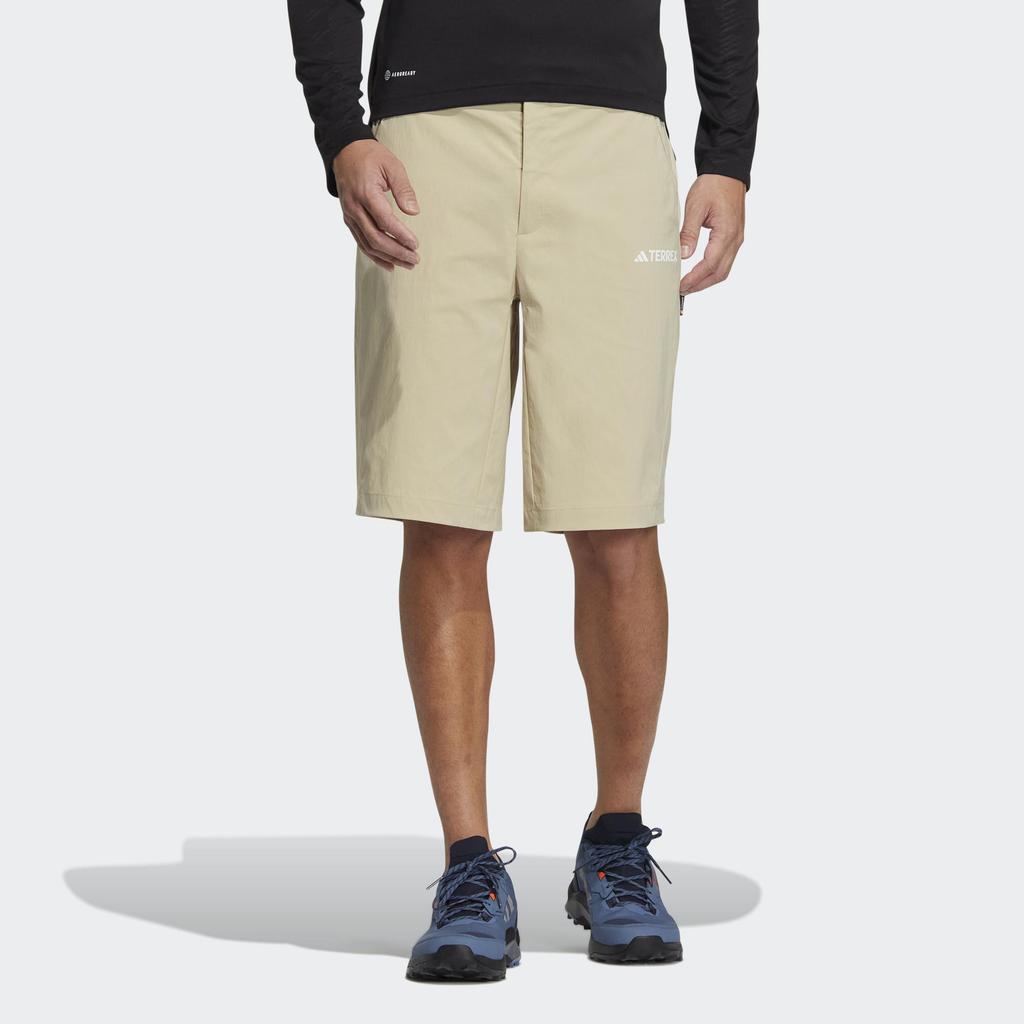 Adidas Logo Letter Print Solid Color Loose Shorts Men Bottoms Beige IC4412