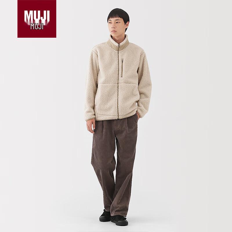 

MUJI Men s Long-Pile Fleece Jacket L