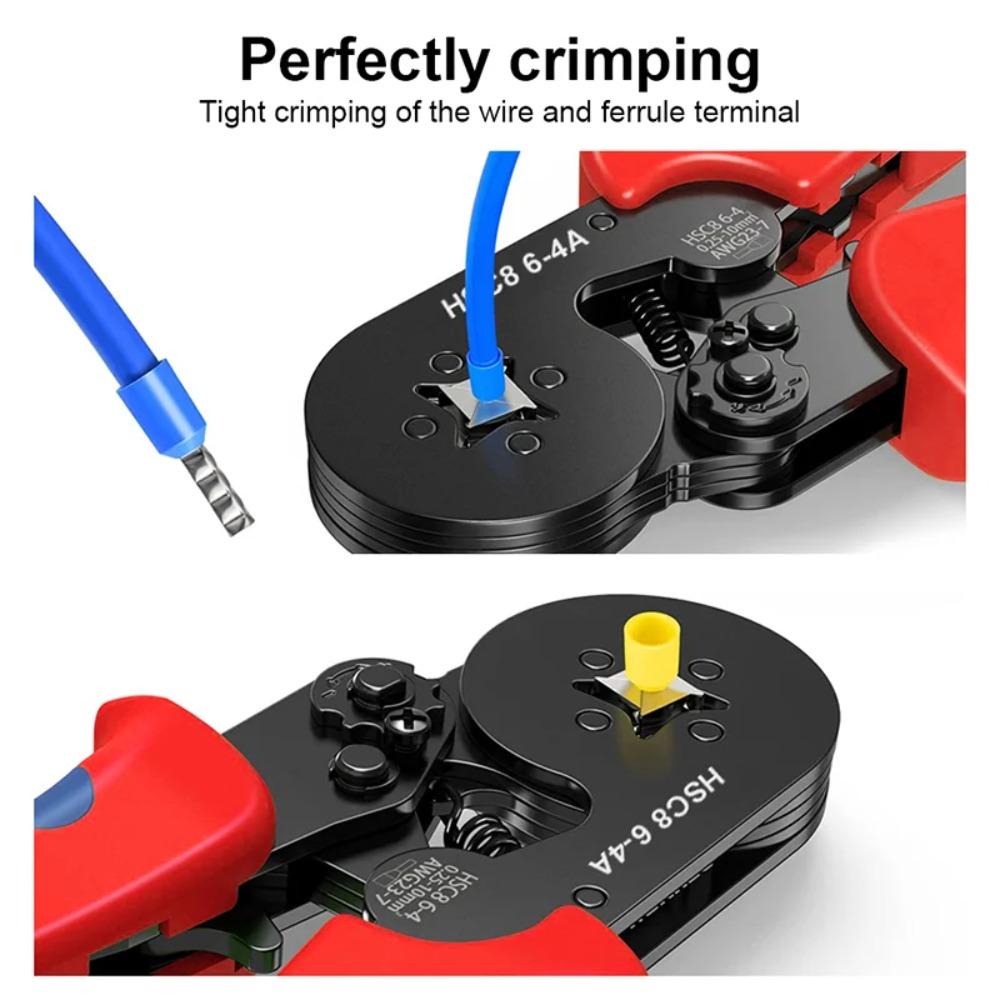 HSC8 6-4/6-6 Electrical Ferrules Tool Self-adjustable Ferrule Crimping Tool  for Household DIY Use