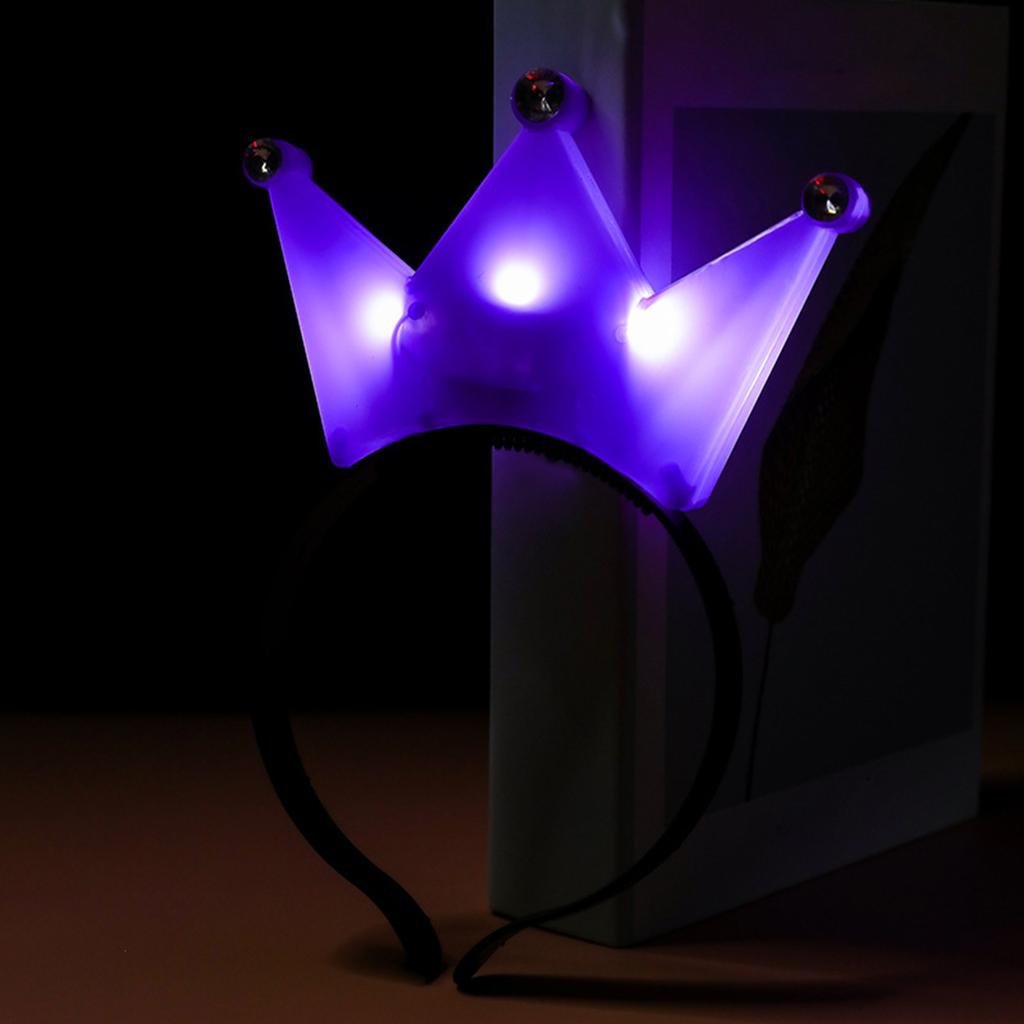 Glowing Crown Headband New Year Eve Party Headbands Flashing Headhoop Christmas Party Headdress New Year Hair Decoration