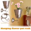 Hook Flower Pot Rack Integrated Metal Creative Wall Hanging Home Decoration