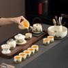 Ru kiln Qingshan Kung Fu tea set light luxury teapot household set ceramic retro high-end tea cup complete set