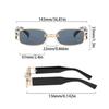 2Pcs Fashion Square Oval Plastic&Metal Frame Women Sunglasses for Men Daily Life Eyewear Accessories