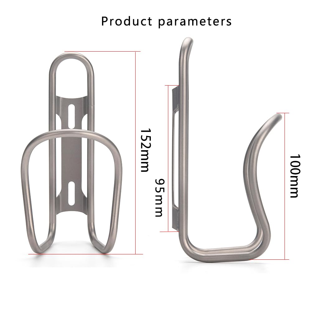 Sykkel Vannflaskeholder Titanlegering Hul Rør Metall Slitesterkt Drikkestativ Kjeleklemme for Voksen Landevei Utendørs Sykling Titan Cruiser, Sykkel,