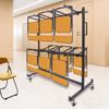 Folding Table Chair Cart with Wheels, Portable Storage Rack for Folding Chairs, Heavy Duty Collapsible Hand Truck, Organizer