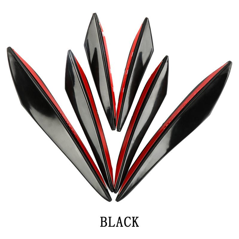 

Резиновый бампер для переднего бампера автомобиля, диффузор, сплиттер, плавники, крылья, наклейки для кузова, украшения для автомобильных полос Delanteros чёрный