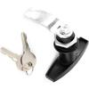 T Handle Door Lock, Trailer Locking Latch, RV Garage Door Lock, Suitable for Trailers and RV Tops, Etc(Black)
