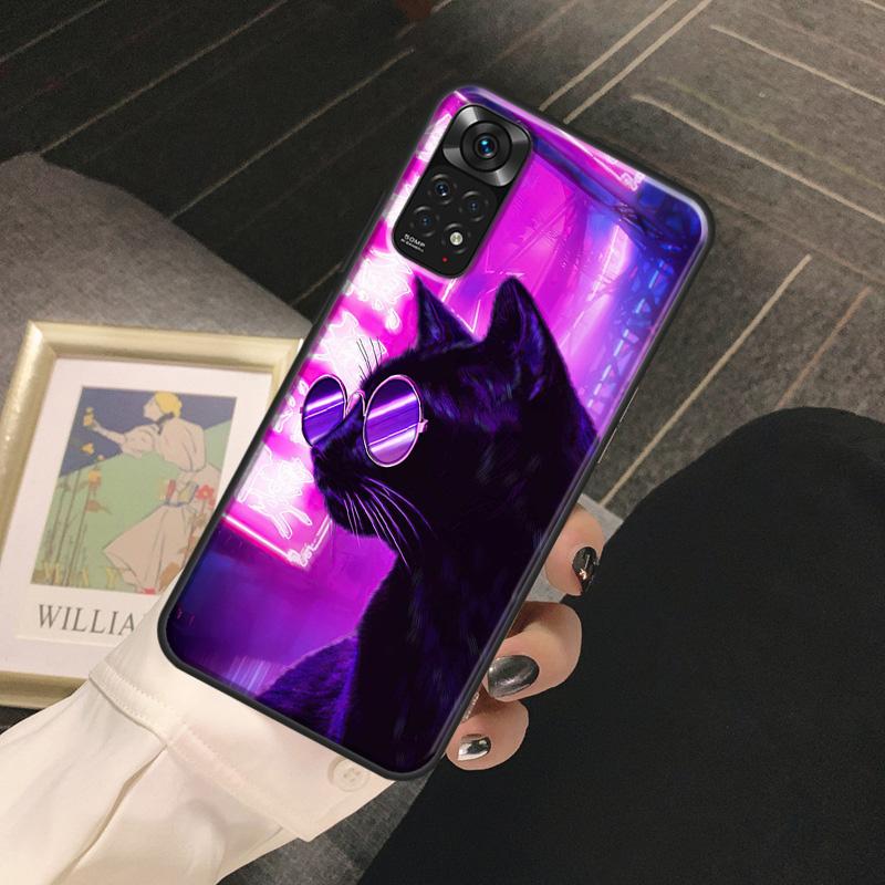 

Фиолетовый чехол с неоновой подсветкой для Redmi Note 12 Pro 8 9 10 11 Pro Note 12S 11S 10S 9S 8T Redmi 12C 10C 10A 9C Redmi Note 8