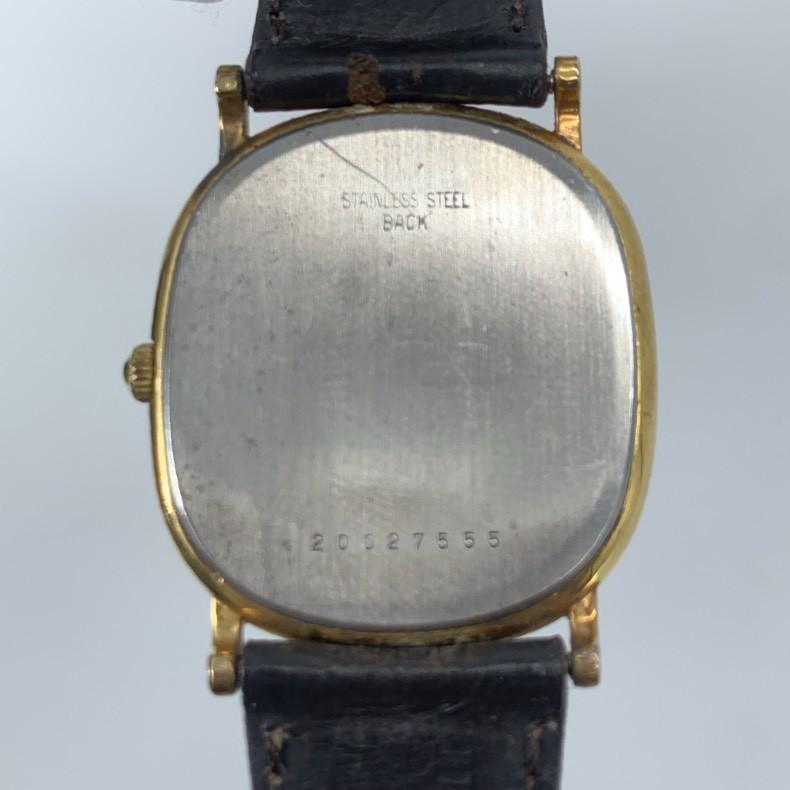 New Batteries Working Good LONGINES 960-6082 Quartz Battery Powered Square Gold Dial Stainless Steel Men's Watch 2-Hand Lightly Cleaned