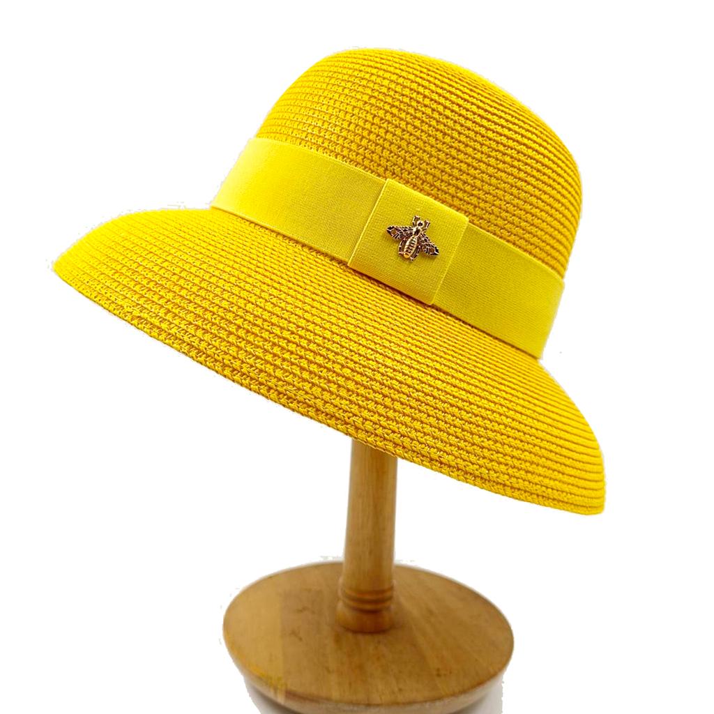 Bucket Hat Flat Top Letters Summer Ladies Sun Hat Ladies Straw Hat Fedora Hat British Style Men And Women Hat Letters Panama