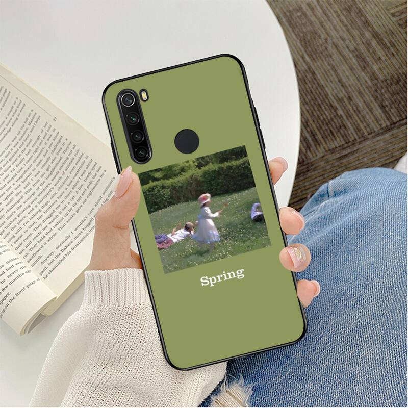 green aesthetic Phone Case CaseFor Redmi note 8Pro 8T 6Pro 6A 9 Silicone Fundas for Redmi 8 7 7A note 5 5A note 7 Capa