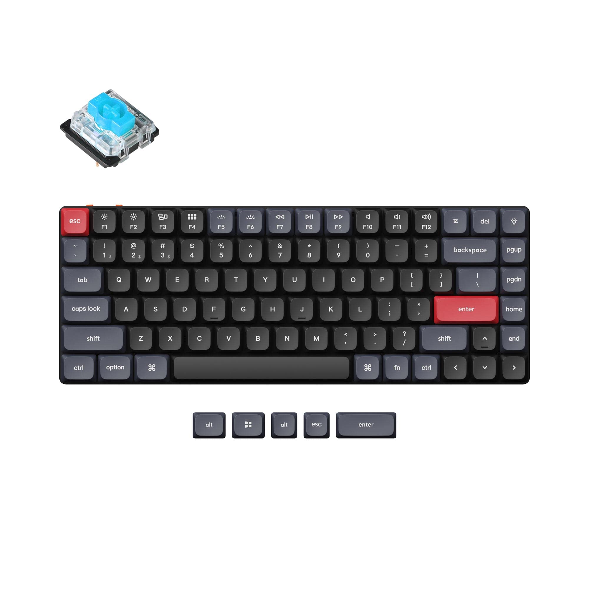 

Keychron K3 Pro Compact Slim 75% Layout Wireless Custom Mechanical KeyboardQMK VIA ProgrammableUS LayoutWhite LED LightLow Profile Gateron Mechanical