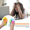 Flour Filled Stress Toy Rainbow Ball Squeeze Slow Rising Relief Anxiety Colorful Home Office Desk Decompression Tool Portable