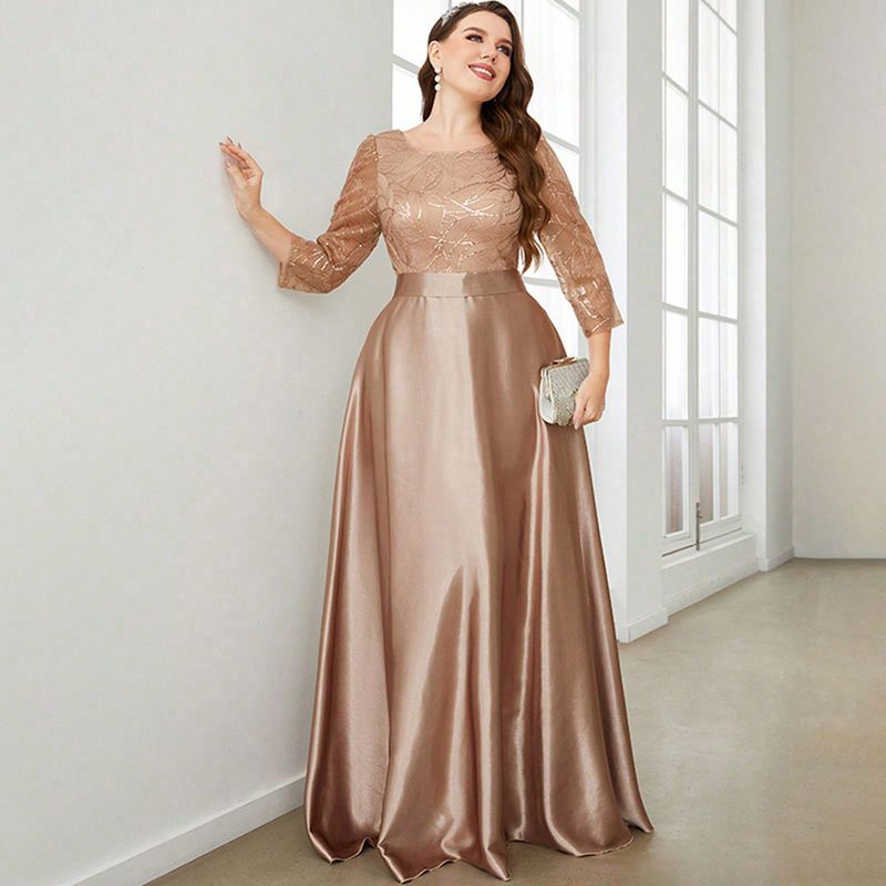 Wedding Dress, Long Dress, Foreign Trade Evening Gown, New Style, Plus Size, Elegant Evening Party Host Dress, Cocktail Dress Image color 0 XL