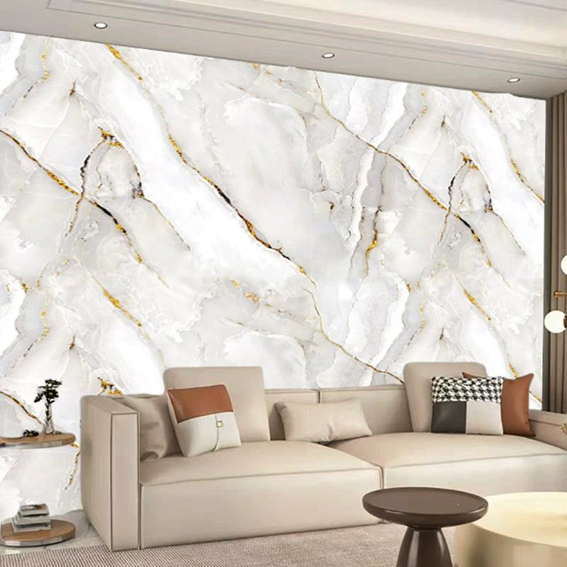 Marble Self-adhesive Waterproof and Anti Fouling Wallpaper for Bathroom Kitchen Living Room Background Wall Decoration Stickers