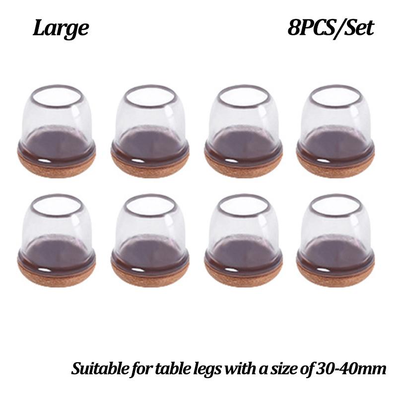 8Pcs Silicone Chair Leg Floor Protectors Furniture Non-Slip Table Feet Protect Cover  Sofa Leg Silent Pads for Hardwood Floors