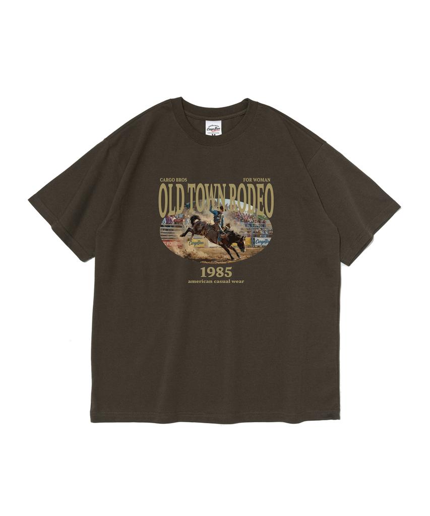CARGOBROS FOR WOMAN Old Town Rodeo Short Sleeve T-Shirt (Khaki)