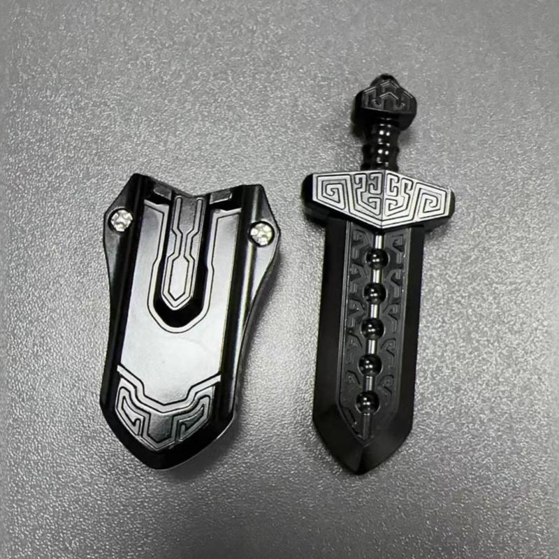 

Sword Mechanical Slider Fidget Magnetic Push Card Edc Metal Relieve Stress Relief Sensory Toy Adults Anti Anxiety Decompression
