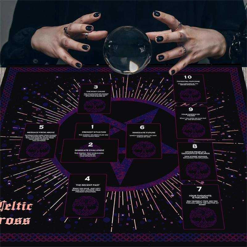Card Reading Star Pattern Tarots Card Tablecloth Altars Cloth Altars Cloth Divinations Card Table Cloth Tapestry
