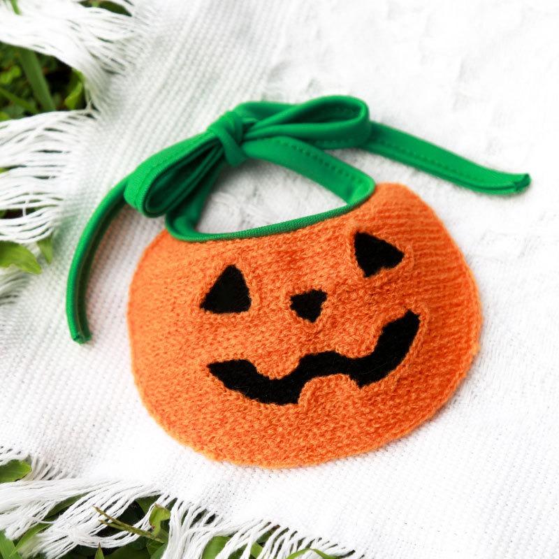 Pet Saliva Wipes, Halloween and Ghost Festival Elastic Tie Decorations, Dog and Cat Pumpkin Ghost Cartoon Embroidery Supplies