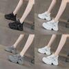 Shoe Platform Sneakers With Breathable Leather For Women Summer Casual Comfort