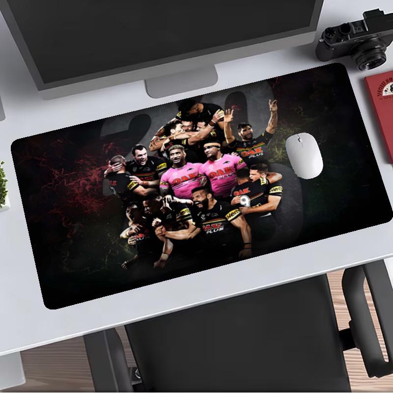 Penrith Panthers Extended Gaming Mouse Pad with Stitched Edges NonSlip Rubber Base Waterproof Desk Mat for Computer Laptop Office Gaming