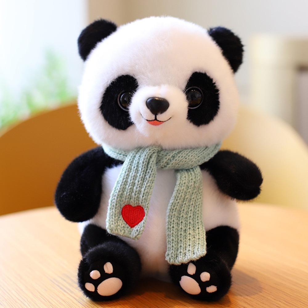 Cute sweater giant panda plush toy wholesale panda base Sichuan souvenir eight inch grab machine doll