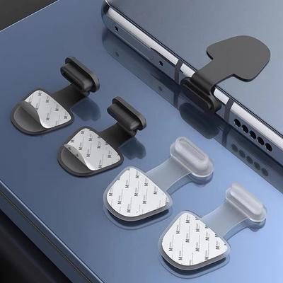Universal Mobile Phone Charging Port Vacuum Cleaner Kit Anti Loss Dust Plug Tpye-c Xiaomi iOS Port Dust Plug 5pcs Hidden