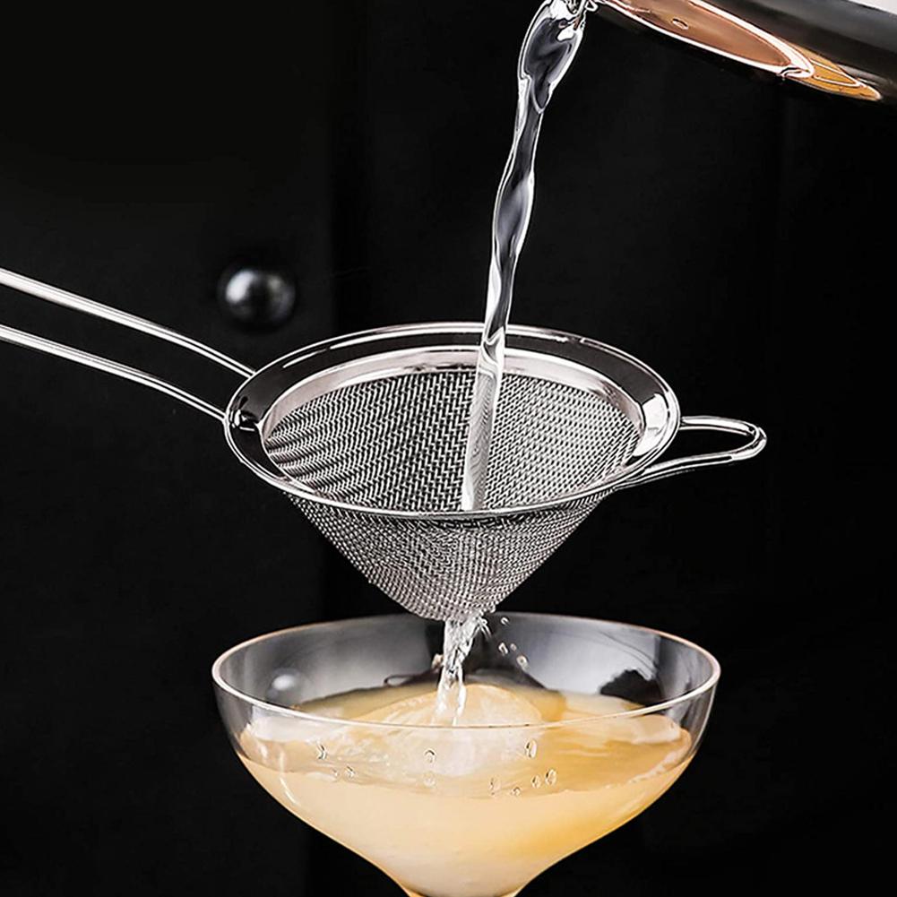 Nerezové sítko na koktejly s lebkou a ozubeným kolem, pružinové sítko na koktejly, nerezové luxusní sítko, barové náčiní, profesionální barové sklo