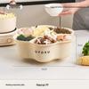 Rotatable 7-Compartment Kitchen Prep & Hot Pot Platter
