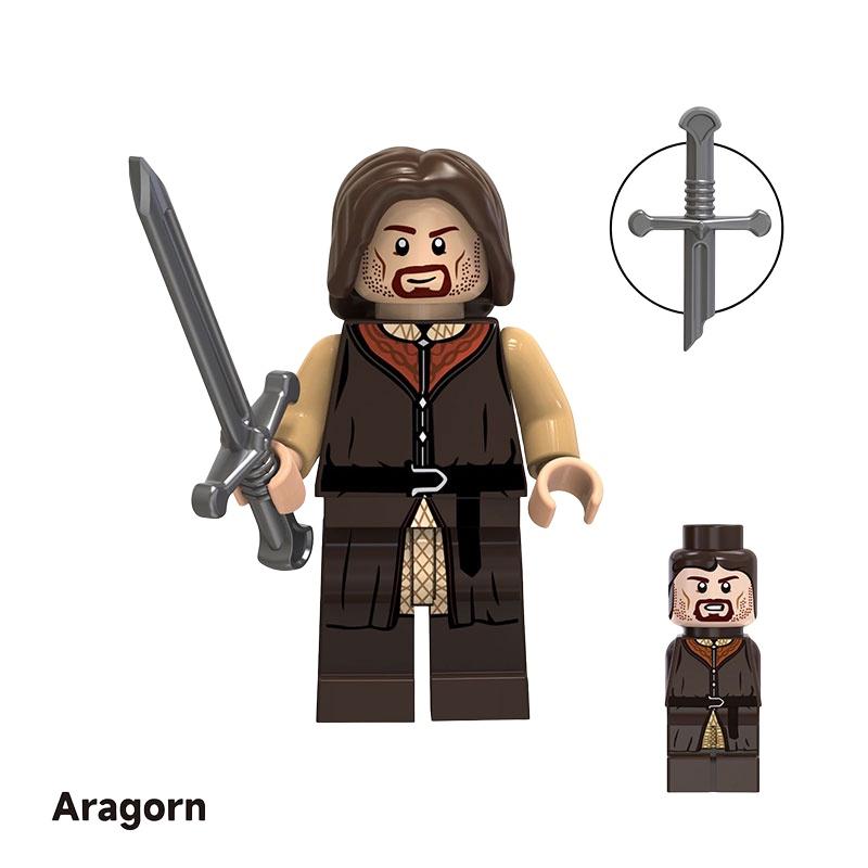 Children's Toy Lord Of The Rings Elf King Building Blocks Abs Plastic Small Particle 4.5 Cm Height