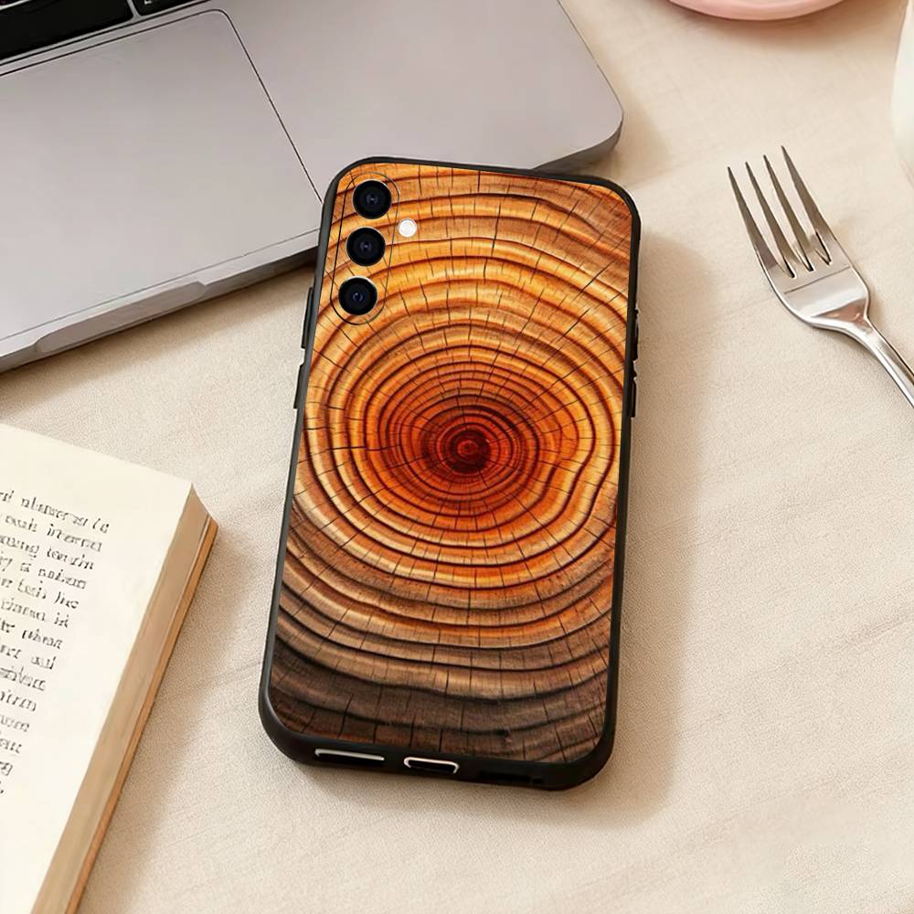 Natural Wood-dd Phone Case Black Silicone Soft For Samsung Galaxy A73,A72,A71,A70,A53,A52,A51 Samsung a21
