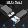 Type A Male To Micro B Fast Data Sync Cord 100W USB 3.0 High-speed Data Transfer Cables for Samsung Hard Disk HDD SSD Sata Cable