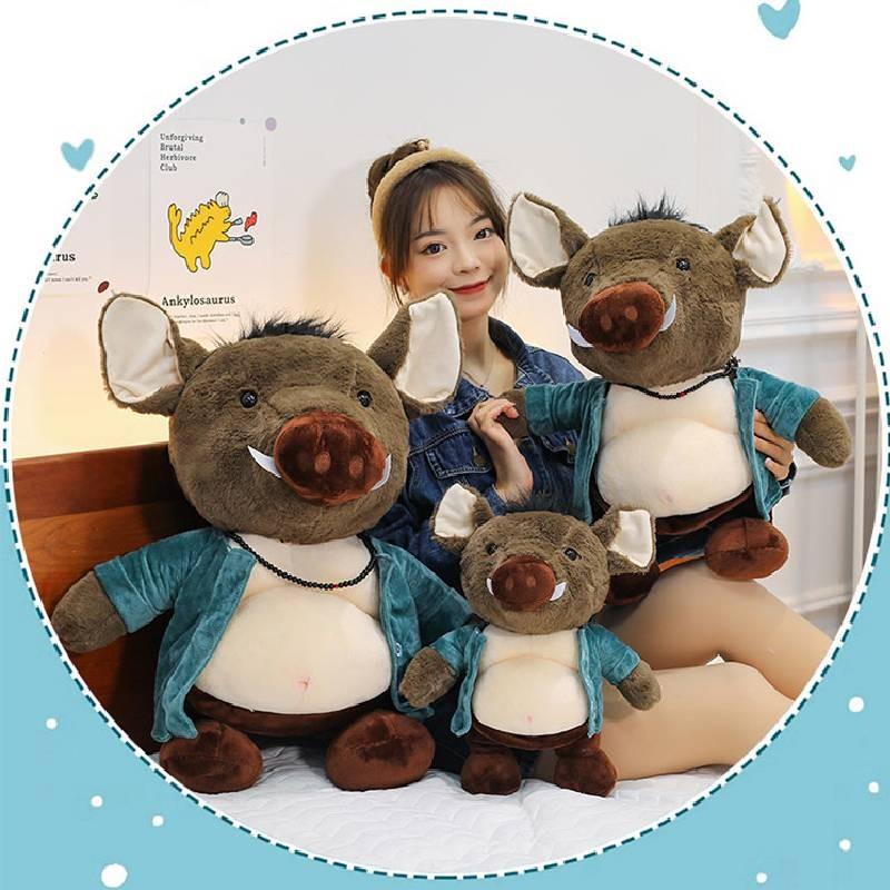 Adorable Plush Pig Bajie Doll Soft Toy Black Myth Wukong Keychain Gift For Girls