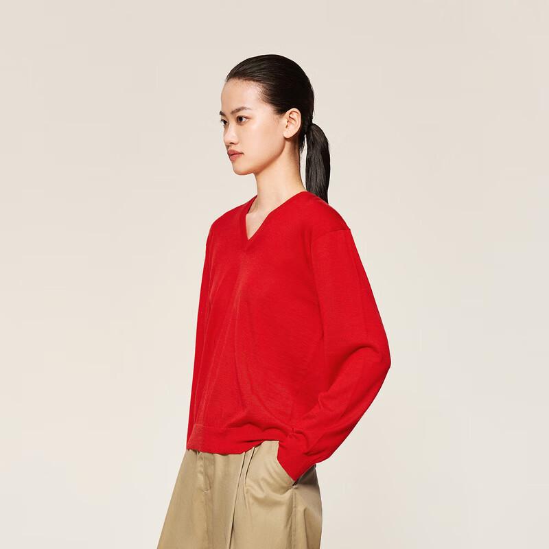 

LESS 2024 Winter V-Neck 100% Cashmere Pullover Sweater S