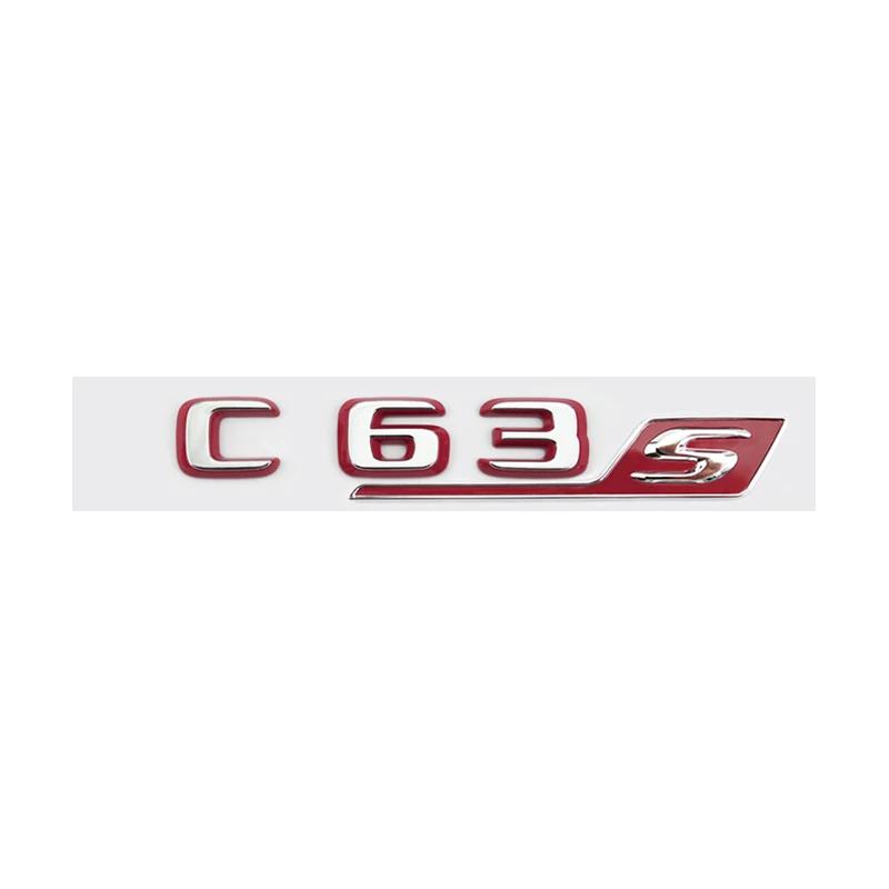 Suitable for Mercedes Benz Rear Letter Sticker Silver Red Version C63S GT63S S63LGLE53 SL63S Modification W205 W206 C190 X290