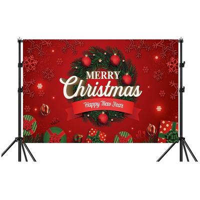 Rot Frohe Weihnachten Fotohintergrund Frohes Neues Jahr Thema Stoff Weihnachtshintergrund Banner Feiern Party