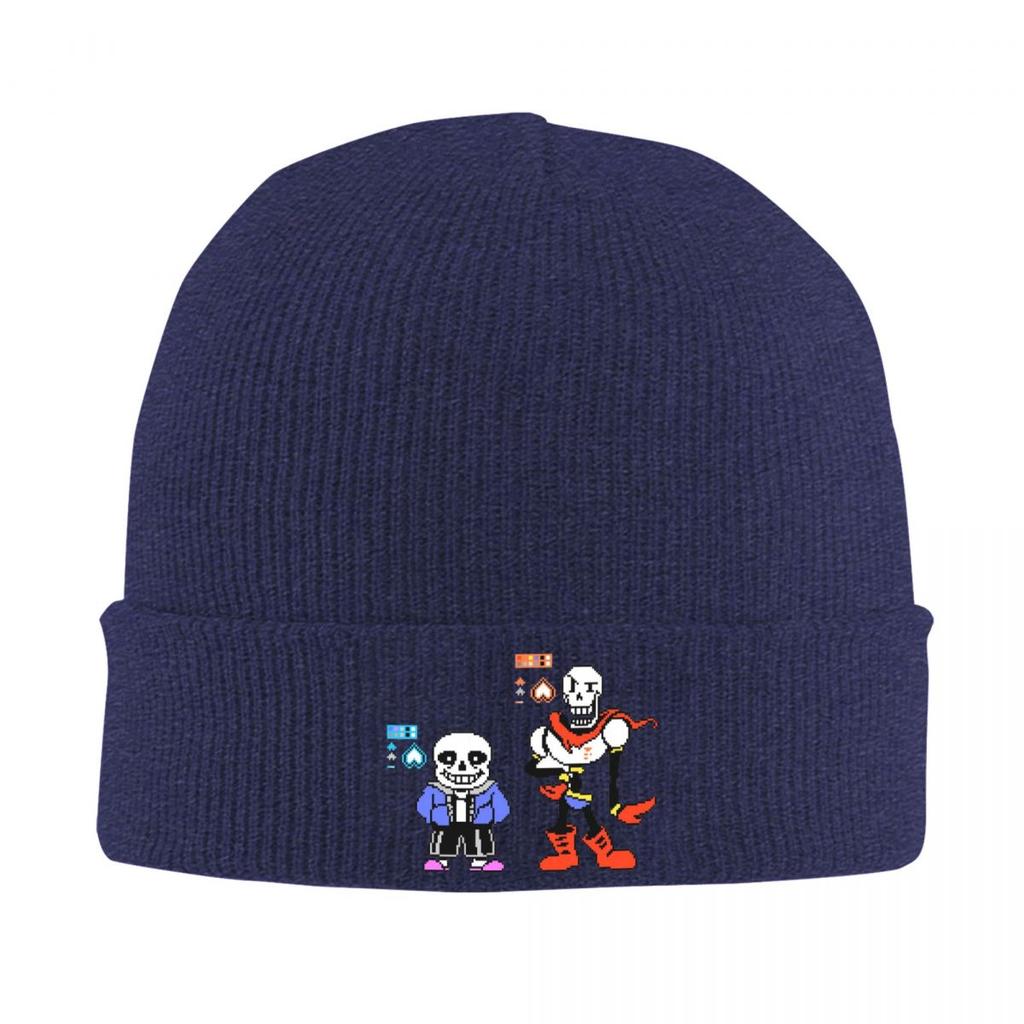 Undertale Sans Und Papyrus Warme Strickmütze Winter Strickmütze Beanie Mütze Skullies Beanies Hip Hop Mützen für Unisex