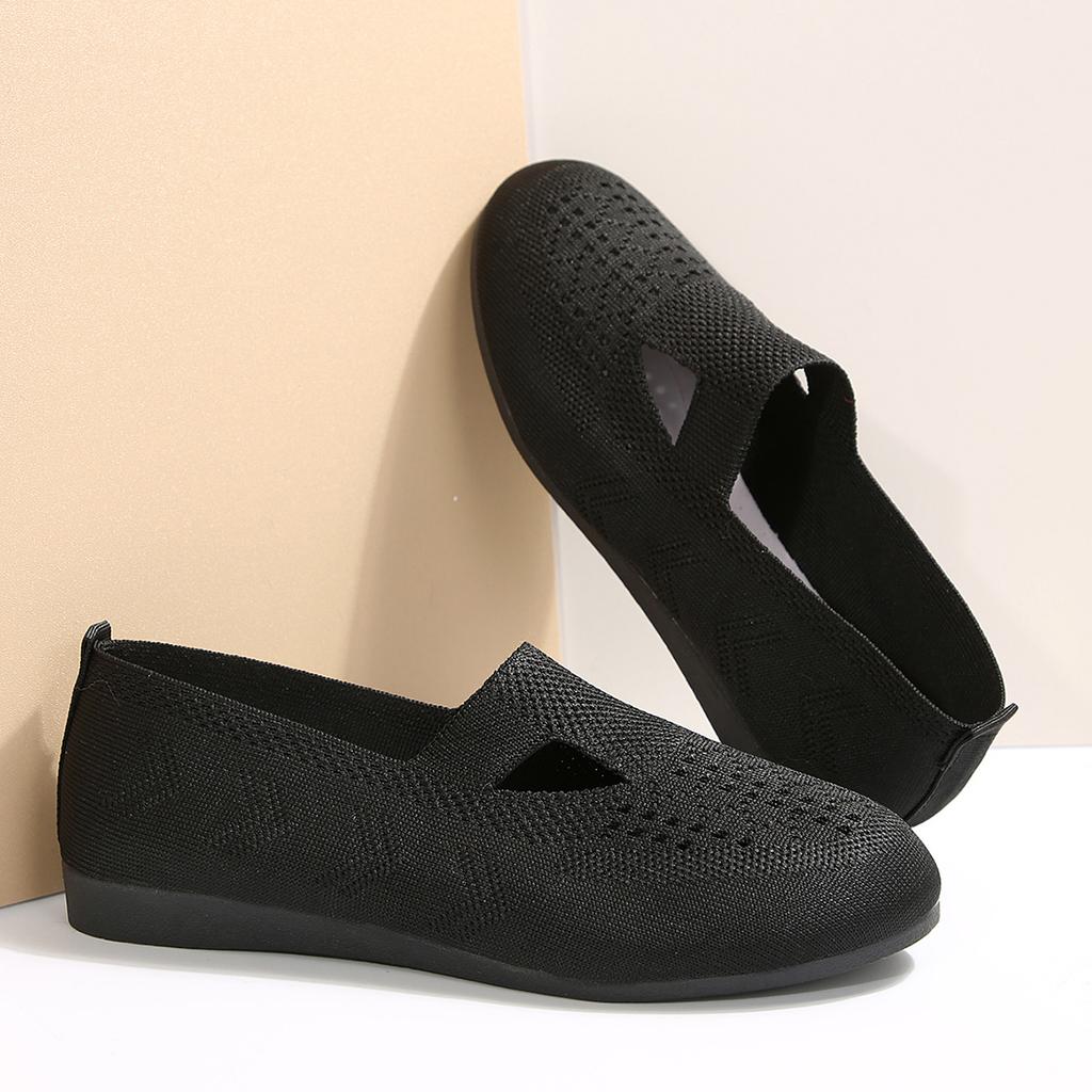 Pantofi de Mamă de Vară la Modă și Respirabili, Tip Plasă, Ușori, Slip-on, Plat, Casual, Anti-alunecare, Sport, Vulcanizați pentru Femei