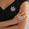 Metall- Wunderkerzen-Brosche für Damen, Abstrakte Gänseblümchen-Anstecknadel, 2-in-1 Konvertierbare Ring-Brosche für Mantel Anzug Jacke, Trendiges Geschenk