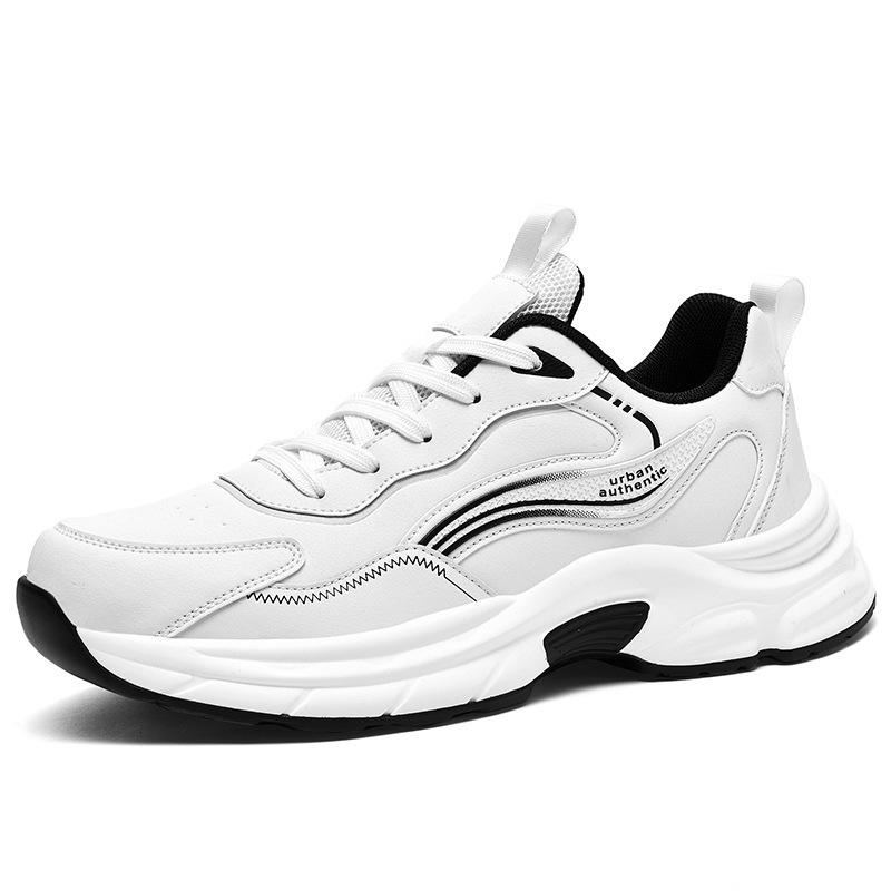 Men's Shoes New Autumn and Winter 4 Large Size 4 Men's Sports Shoes Leather Dad Shoes Casual Outdoor