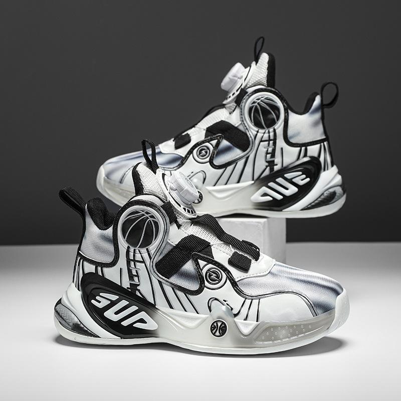 Kinder-Basketballschuhe, modische vielseitige Jungen-Sportschuhe für Jugendliche, mittelalte und ältere Kinder 6-12 Jahre, Grundschüler-casu