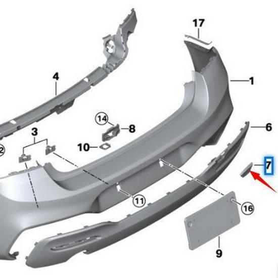 Rear Bumper Tow Hook Cover for BMW 1 Series F20 LCI