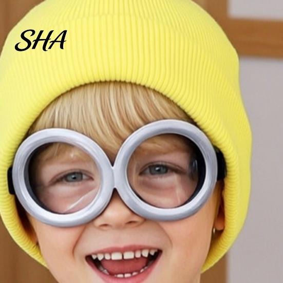 Cappello Lavorato a Maglia Giallo Cosplay Set 3 Pezzi Accessori Costume di Halloween, Set Occhiali Steampunk Oggetti di Scena Guanti Adulti Festa per Uomini Donne Retro