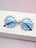 Colorful Crystal Embellished Round Sunglasses for Women Glamorous Vintage Female Style Sun Glasses KJ020