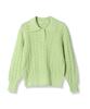 AVANDRESS Lumpy Collar Button Knit Blue