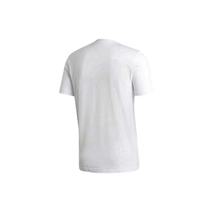 adidas T Shirts Men's White Crew Neck Moderate Straight Fit FH6625