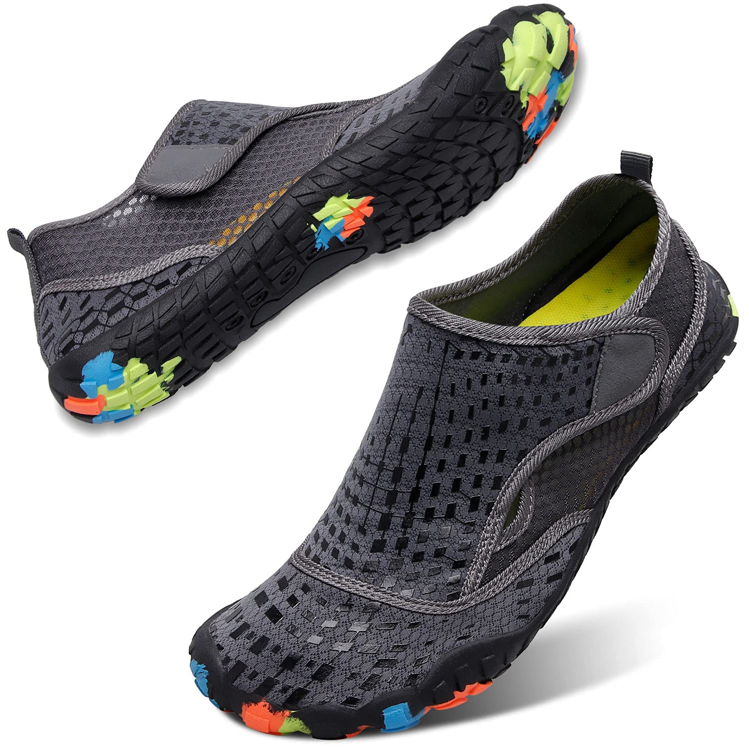 

Marine Shoes Water Shoes Amphibious Aqua Shoes Snorkeling Beach Shoes Lightweight Breathable Yoga Surfing Unisex Gray cm [Scurtain] Men s Women s 25.0