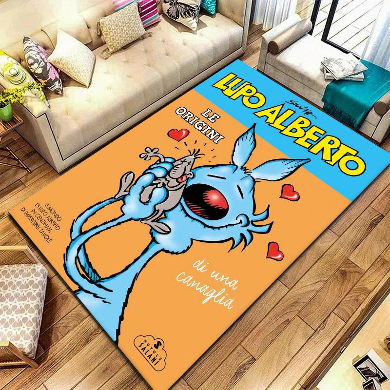 Lupo Alberto Carpet Rug for Living Room Bedroom Home Sofa Decoration,Kids play Nonslip Floor Mat