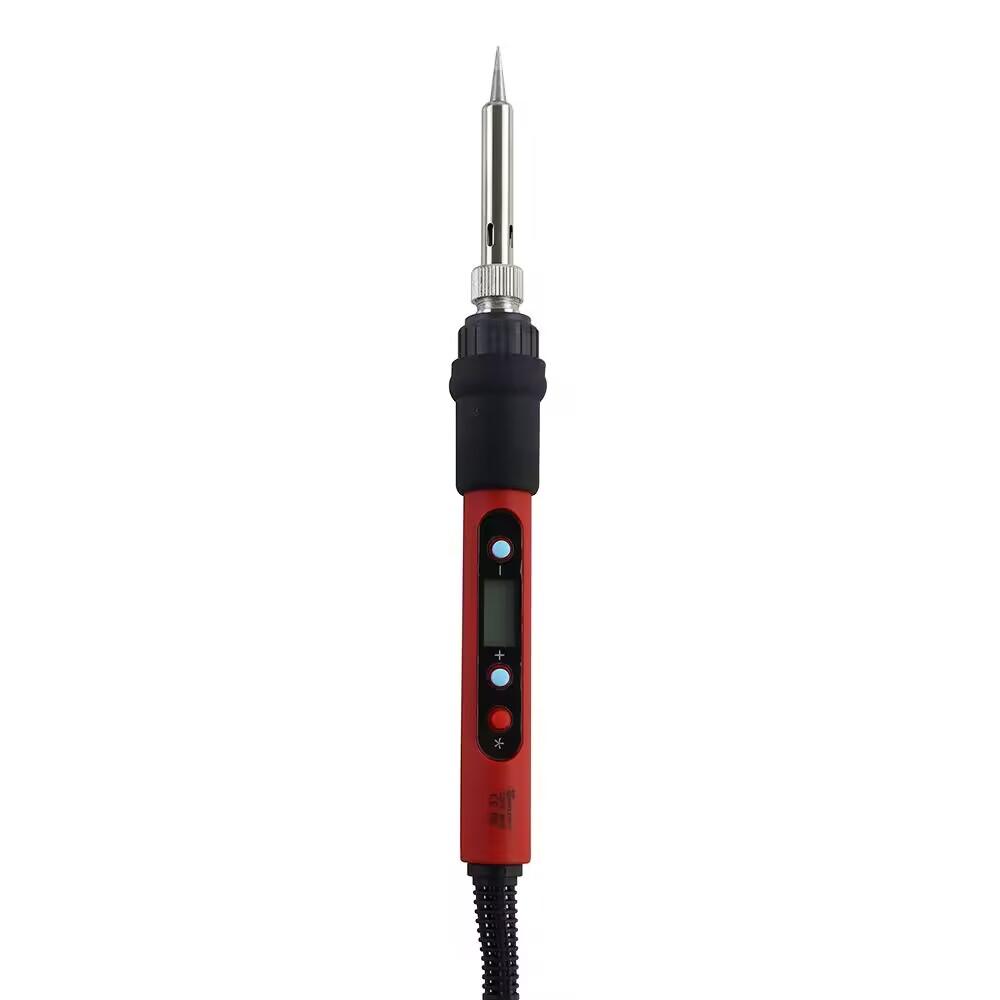 Digital Display Electric Soldering Iron Red 80W 110V / 220V Adjustable Temperature Solder Welding Desoldering Repair Tools
